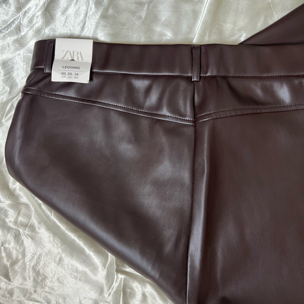 ZARA FAUX LEATHER LEGGINGS